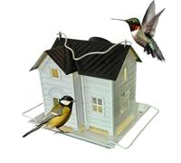 Mangiatoia per uccelli ad energia solare per esterni | Distributore di mangime per uccelli per giardino, mangiatoia per pappagalli ondulati e agapornidi in giardino