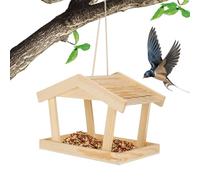 Mangiatoia per uccelli all'aperto | Stazione di Alimentazione Deco Casa Animali | Stile Rustico per Esterno - per Giardino Cortile Terrazza Finestra Balcone Albero Recinzione Interna