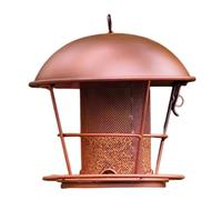 Mangiatoia per Uccelli Antiscoiattolo - Alimentatore Per Uccelli Da Giardino,4 Porte Con Copertura Rotonda, Decorazione Esterna Per Prato Cortile E Spazi Aperti