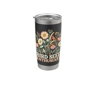 Mangiatoia per uccelli Appassionato di semi per uccelli in cortile Birding Bicchiere termico in acciaio inox doppia parete