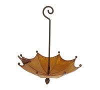 Mangiatoia per uccelli appesi ombrello decorativo a forma di design di ferro in metallo squisito attira gli uccelli per l'arredamento del giardino del cortile di casa 23,5 cm di