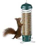 Mangiatoia per uccelli attivata dal peso, nessuna mangiatoia per uccelli selvatici per scoiattoli, stazione di alimentazione per uccelli in metallo per patio esterno, grande capacità per cime