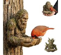 Mangiatoia Per Uccelli Bigfoot,Mangiatoia Per Uccelli A Forma Di Faccia D'albero,Da Appendere All'esterno,Scultura Impermeabile A Forma DiGuardianoDella ForestaChe AbbracciaGli Alberi E LaNutre A Mano
