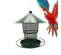 Mangiatoia per uccelli, cardellini di grande capacità, in metallo, da appendere, per esterni, 19,1 x 19 cm, resistente alle intemperie, per cardinali, Bluebird, cincate, cortile esterno