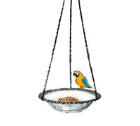 Mangiatoia Per Uccelli Con Acqua,Bagnetto Uccelli Da Esterno - Supporto Metallico Resistente Casetta Decorativa Per Osservazione Fauna Selvatica In Giardino Balcone Ringhiera Albero