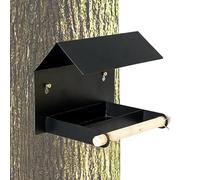 Mangiatoia per Uccelli - con Copertura Resistente alle Intemperie Decorazione da Giardino,Casetta Per Uccelli All Aperto Per Fringuelli,Per Osservazione E Vista Di Fringuello E Azzurro Da Finestra Del