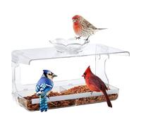 Mangiatoia per uccelli con finestra trasparente con ventose antiscivolo, design resistente alle intemperie per birdwatching all ' aperto e facile installazione Mangiatoia per finestra robusta con