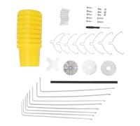 Mangiatoia per Uccelli con Ruota Panoramica con 8 Secchi, Mangiatoia per Colibrì da Appendere all'Aperto, Design Rotante Dinamico per Decorazioni da Giardino, Costruzione