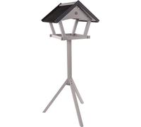 Mangiatoia per uccelli - con supporto Cottage Tjorn in legno trattato con tetto bitume - 138cm