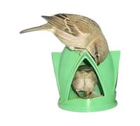 Mangiatoia per uccelli creativa a forma razzo stampata in 3D Design aperto appendibile per uso sul balcone Mangiatoia per uccelli resistente agli agenti atmosferici 12x15 cm