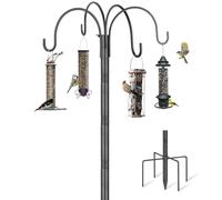 Mangiatoia per uccelli da appendere, 225 cm, supporto per mangiatoia per uccelli, autoportante, in metallo resistente, con ganci per mangiatoia per uccelli, ganci extra alti per decorazioni da