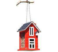 Mangiatoia per uccelli da appendere, in legno, mangiatoia per uccelli, balcone, mangiatoia per uccelli, uccelli, uccelli selvatici, decorazione da giardino, per esterni, resistente alle intemperie, 14
