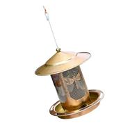 Mangiatoia per uccelli da appendere in metallo con design a prova di masticazione di grande capacità da 1,8 kg per uccelli selvatici, facile da riempire con rete metallica