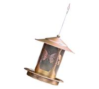 Mangiatoia per uccelli da appendere in metallo con design a prova di masticazione di grande capacità da 1,8 kg per uccelli selvatici, facile da riempire con rete metallica