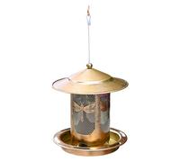 Mangiatoia per uccelli da appendere in metallo con design a prova di masticazione di grande capacità da 1,8 kg per uccelli selvatici per cortile e giardino