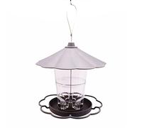 Mangiatoia per uccelli da appendere in plastica per colibrì selvatici con tetto per uccelli, organizer per cibo per casa, giardino, cortile, patio, uccelli