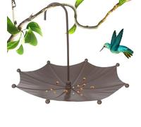 Mangiatoia per uccelli da appendere, per esterni, ombrello, casetta per uccelli selvatica, per esterni, ciondolo in metallo per colibrì, decorazione da giardino, percorso