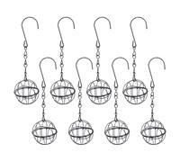 Mangiatoia per uccelli da esterno - concetto rotondo da appendere in acciaio, di supporto per gnocchi di cinciolo, elegante cura del paesaggio, funzione di osservazione della fauna selvatica