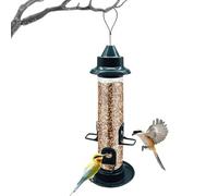 Mangiatoia per uccelli da esterno, distributore di cibo per uccelli selvatici, mangiatoia per albero | Stazione di alimentazione per passeri, cince e rondini, con 6 porte, per donne e uomini amanti