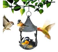 Mangiatoia per Uccelli da Esterno,In Metallo Con Stile Retro Per La Decorazione Del Portico - Da Esterno - Per Giardino Balcone Cortile Patio E Cortile Posteriore Per Ambienti