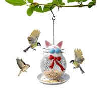 Mangiatoia per uccelli da esterno - Mangiatoia per esterni in metallo resistente ai gatti e agli scoiattoli | Distributore di cibo per fringuelli da esterno - Ideale per i Cardellini da giardino l'Ar