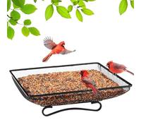 Mangiatoia per Uccelli da Esterno - Vassoio Alimentatore Per Colibrì Da | Ciotola Quadrata Per Alimentazione Animali Con Da Giardino Per Scoiattoli Conigli E Corvi