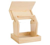 Mangiatoia per uccelli da esterno, vassoio da appendere in legno, mangiatoie per uccelli selvatici, cortile, giardino, balcone, patio, albero, portico, parco