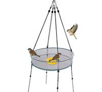 Mangiatoia per uccelli da esterno, vassoio di alimentazione in rete antivento da 51 cm, mangiatoia per sospesa resistente al | Osservare i cardellini e nel giardino balcone Arb