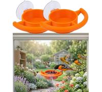 Mangiatoia per uccelli da finestra con ventosa per semi e gelatina, mangiatoia per uccelli da finestra per osservare uccelli selvatici, porta la natura alla finestra, resistente alle intemperie e