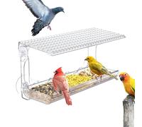Mangiatoia per uccelli da finestra per esterni, con forte, trasparente, resistente alle intemperie, mangiatoia per birdwatching, per nutrire cibo, acqua, voliera, fringuelli, pappagalli