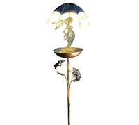 Mangiatoia per uccelli da giardino, a forma di coniglio, a energia solare, a forma di coniglio, a energia solare, per ara, passero, parrocchetti, conuri, calopsitte, , aiuole, balconi
