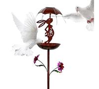 Mangiatoia per uccelli da giardino, a forma di coniglio, decorazione per la casa, decorazione da giardino per ara, passero, parrocchetto, parrocchetti, conuri, calopsitte, aiuole e balconi