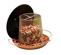 Mangiatoia Per Uccelli Da Giardino,Arte in Ferro Resistente - Supporto Esterno Per Mangiatoia Piccoli Volatili | Giardino Balcone Patio Terrazza Pettirossi Passeri Canarini Inseparabili