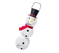 Mangiatoia per uccelli da giardino, mangiatoia per uccelli da giardino Contenitore per semi decorativo dispenser sospeso a forma di pupazzo di neve
