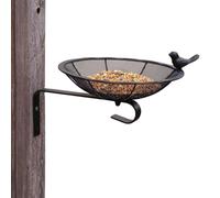 Mangiatoia per uccelli da parete - Robusta rete metallica attrae piccoli uccelli, design resistente agli scoiattoli, facile da installare e riempire, decorazione da giardino resistente alle intemperie