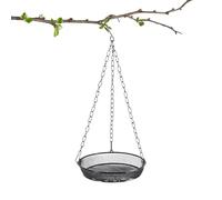 Mangiatoia per uccelli da vassoio, alimentatori per uccelli da vassoio per esterni,Fasciatore di uccelli selvatici all'aperto - Decorazione del giardino, alimentazione del corvo in rete con catene