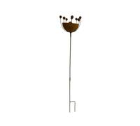 Mangiatoia per uccelli dal design a con base antiruggine, | Decorativo resistente alle intemperie con 8 scomparti, punte in metallo per balconi da giardino e spazi esterni,