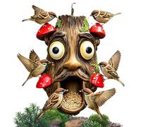 Mangiatoia per Uccelli Decorazione da giardino con faccia buffa