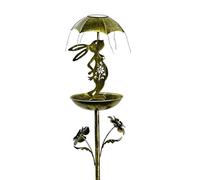 Mangiatoia per uccelli, decorazione per la casa a forma di coniglio, decorazione da giardino per ara, passero, parrocchetto, parrocchetti, conuri, calopsitte, prati, aiuole, balconi