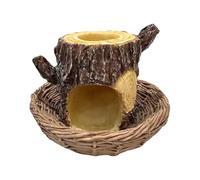 Mangiatoia per uccelli - Decorazioni in resina a forma di ceppo di albero - Mangiatoia per esterni per uccelli, per finestre, balcone, terrazza, giardino, cortile, patio