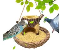 Mangiatoia per uccelli, design a ceppo d'albero, in resina, per giardino, balcone, terrazza, prato, balcone, giardino e cortile