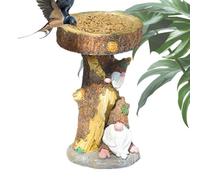 Mangiatoia per uccelli, divertente statua a forma di gnomo, statuette decorative in resina, decorazioni riutilizzabili per casa, fattoria, hotel