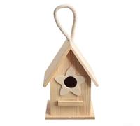 Mangiatoia per uccelli e nido in legno resistente alle intemperie, montaggio esterno, facile da installare, vassoio inferiore rimovibile per una semplice pulizia decorativa