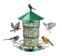 Mangiatoia per uccelli grande | Spendibile grande per tutte le stagioni - Mangiatoia esterna per corvi a prova di scoiattolo - per osservazione visualizzazione alimentazione cortile finestra balcone