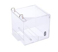 Mangiatoia per uccelli in acrilico TIAKI No-Mess - Tg. S: L 13 x P 14 x H 13 cm