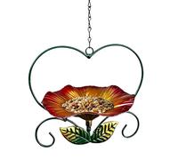 Mangiatoia per uccelli in ferro a forma di , decorazione da giardino da appendere, in metallo resistente alle intemperie, resistente, per cardinali, fringuelli, pappagalli, osservazione