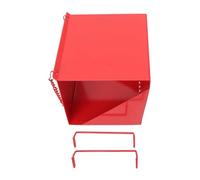 Mangiatoia per uccelli in ferro a grande capacità, creativa e sospesa; mangiatoia per uccelli in metallo resistente alle intemperie per la decorazione del giardino all’aperto; atti (Rossa)