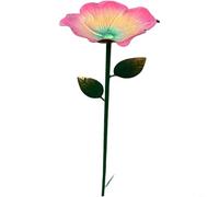 Mangiatoia per uccelli in ferro con distributore d'acqua e design floreale, per giardino e esterni, in metallo, per attirare uccelli e api sul cortile o come decorazione per patio (rosso brillante)