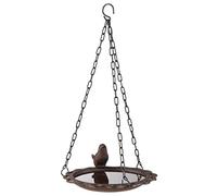 Mangiatoia per uccelli in ghisa, resistente, in bronzo vintage, decorazione da giardino, decorazione per uccelli