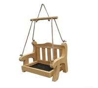 Mangiatoia per uccelli in legno da appendere, mangiatoia per uccelli selvatici per piccoli uccelli e giardini del Regno Unito, stazione di alimentazione autoportante o appesa per pettirossi, passeri e